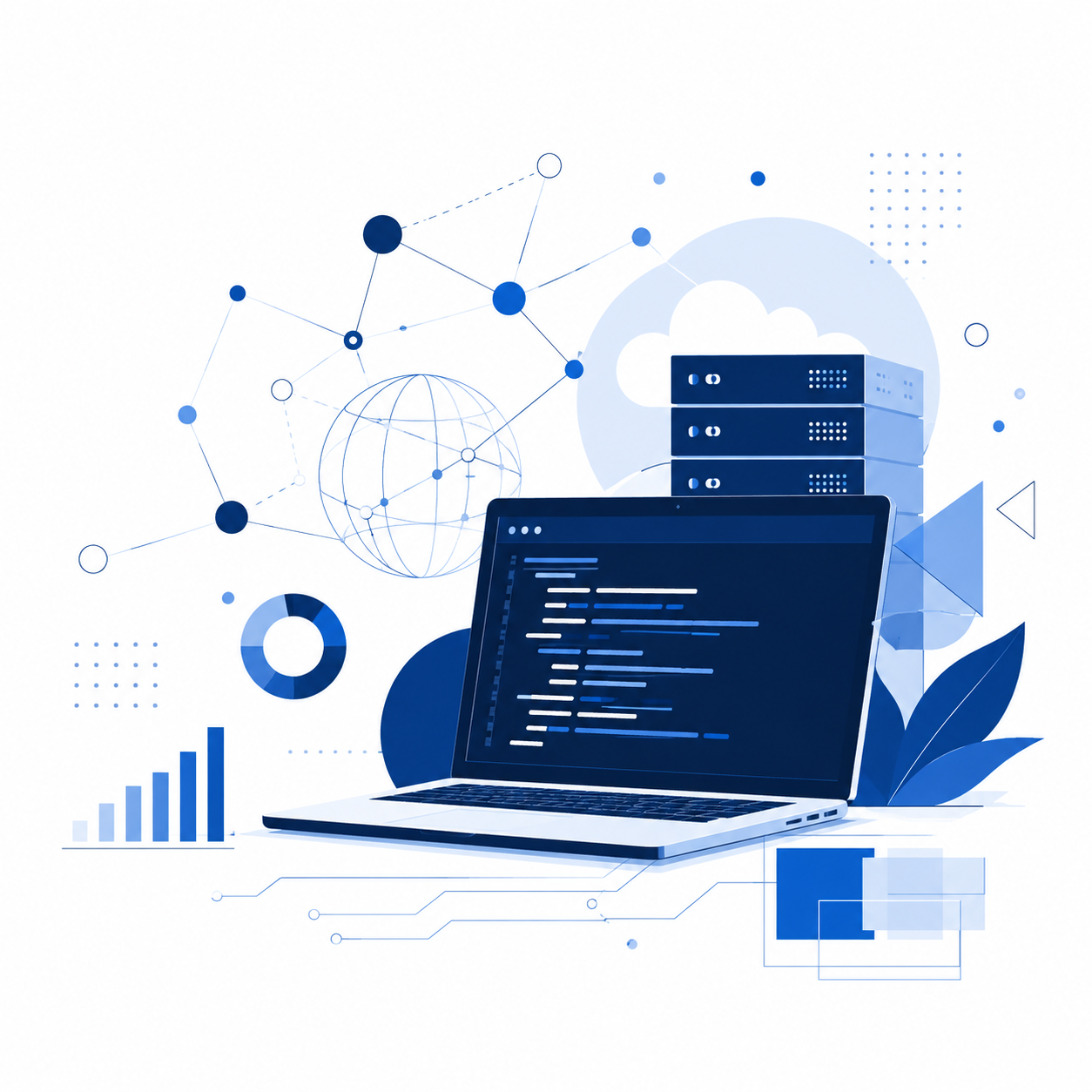 Computer systems and networking illustration